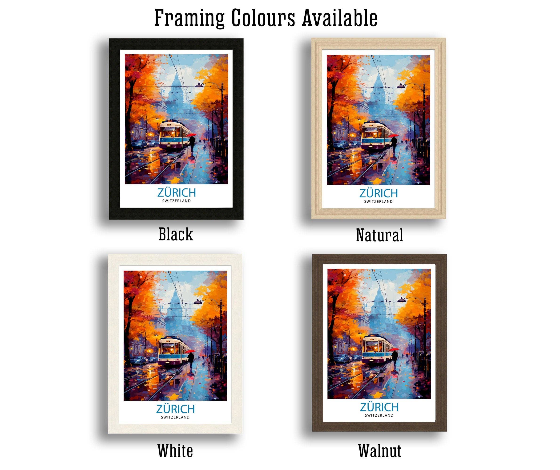 InkNPrintz – wholesale Art print – Zurich Switzerland Travel Poster Zurich6