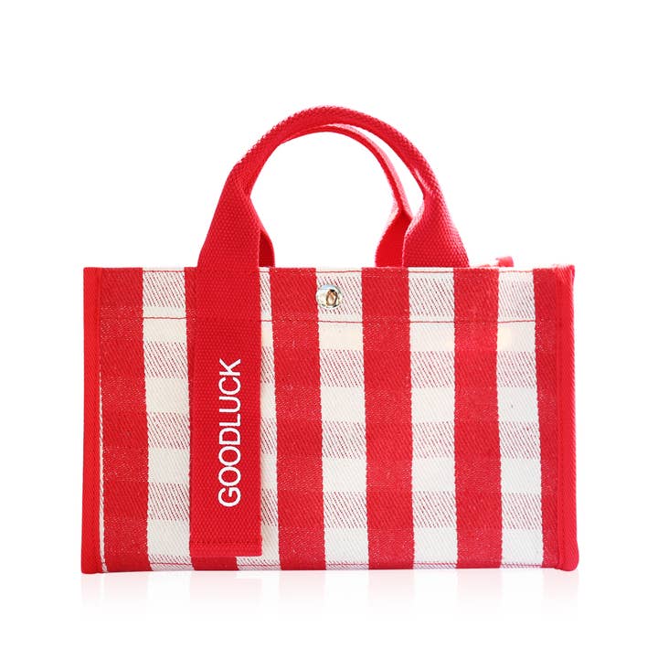 Loven x Mini Momo - Wholesale Tote Bag - Women's - Golf Rounding Bag Tote CanvasShoulder Crossbody Stripe Plaid10