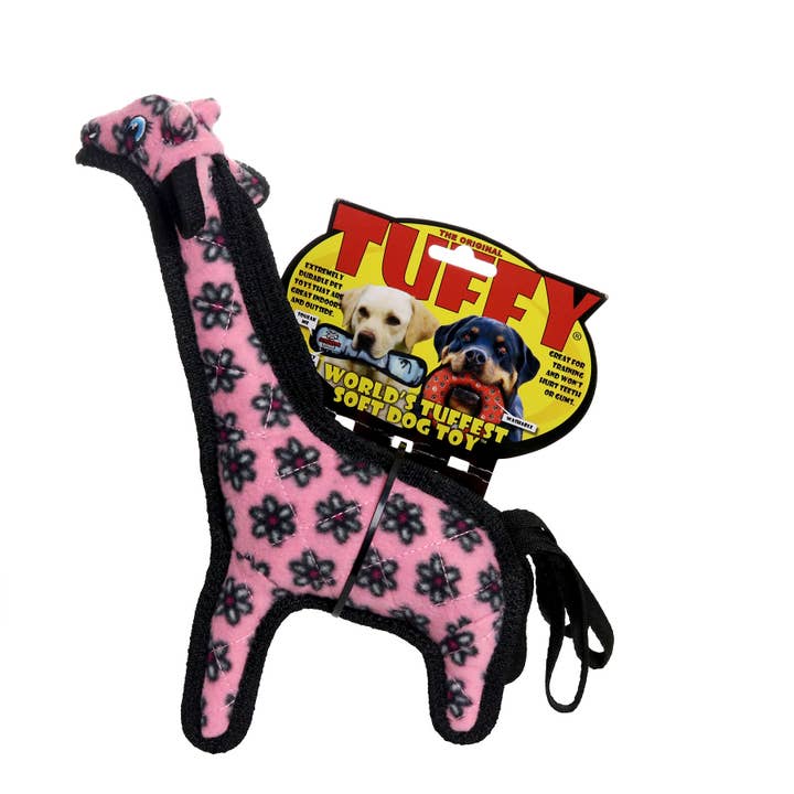 Tuffy Dog Toys - VIP Products - Wholesale Pet Squeaky Toy - Dog - Mighty Jr Safari Pink Giraffe, Plush, Squeaky Dog Toy5