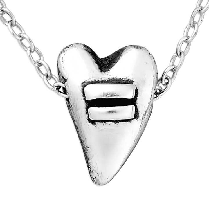 Puffy Equals - Collana a forma di cuore piccolo su catenina per la vendita all'ingrosso da parte di Fierce and Free Jewelry