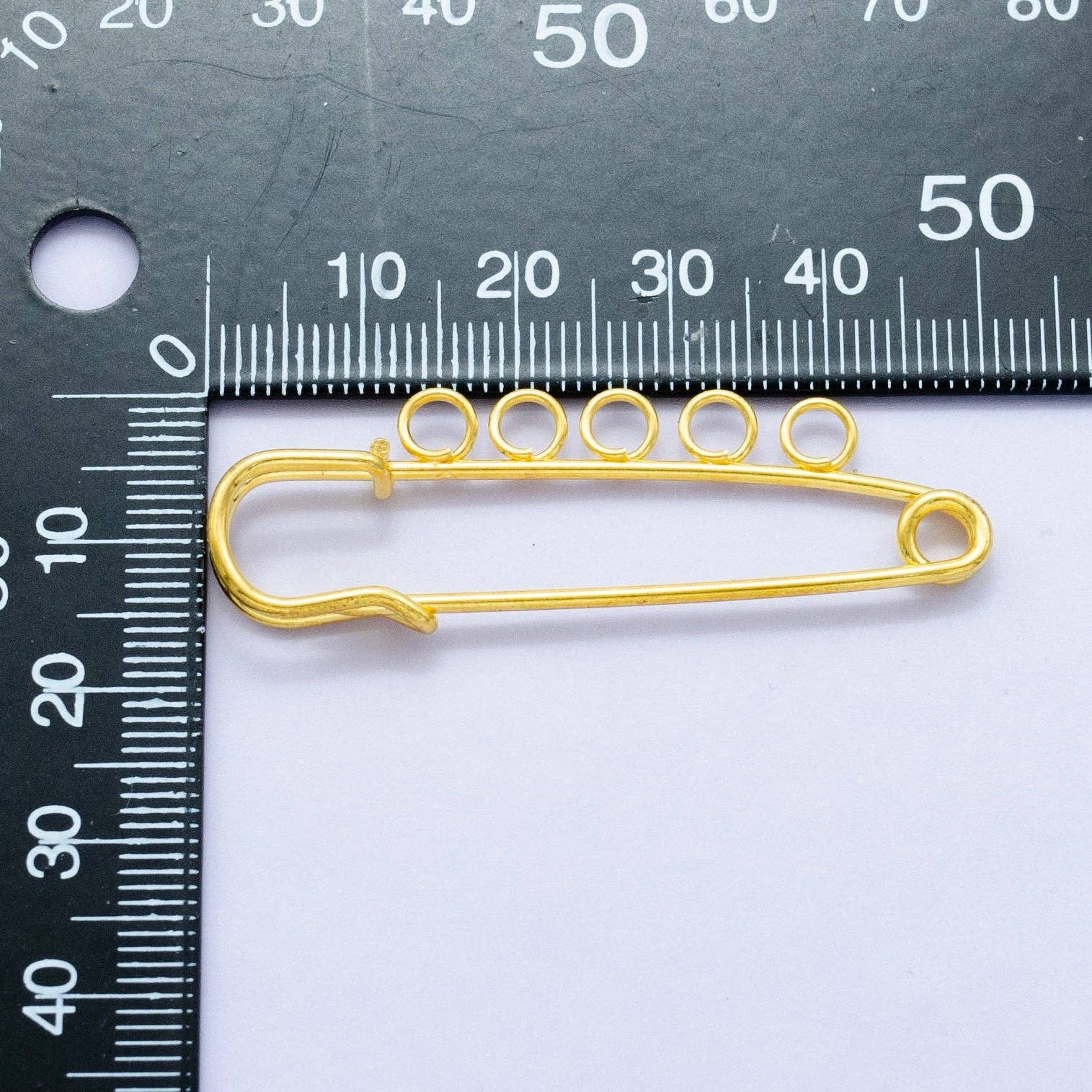 Aim Eternal - Wholesale Craft Supplies - 24K Gold Filled Safety Pin Shoe Bag Charm Keychain Finding | Z1074 Z10755