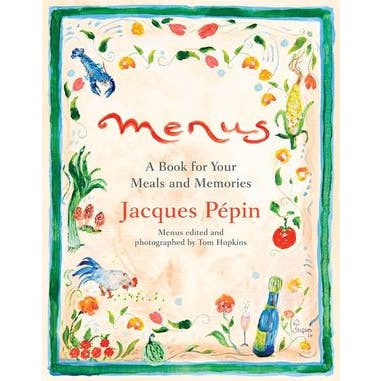 Menus: A Book for Your Meals and Memories : Jacques Pépin for wholesale by HarperCollins