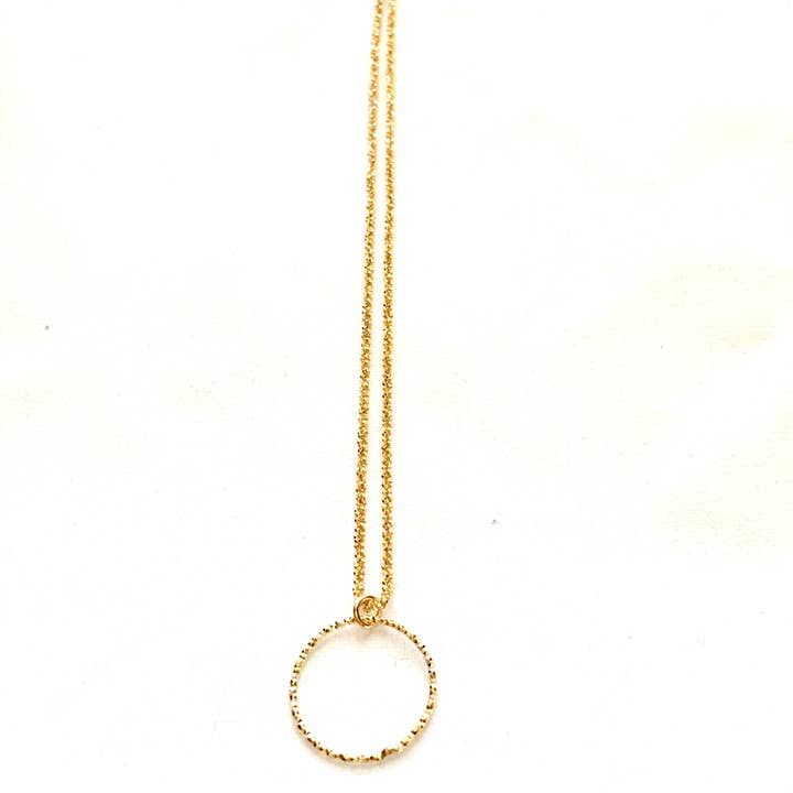 LJ Sonder - Wholesale Pendant/Charm Necklace - Margo-L - sterling silver necklace with laser cut circle