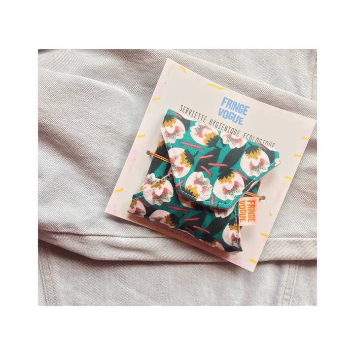 Fringe Vogue - Wholesale Tampon - Wasbaar maandverband - nimf patroon groen8