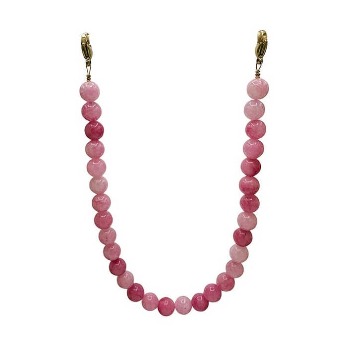LOUIZ Phone Cord Pink Jade for wholesale by LOUIZ