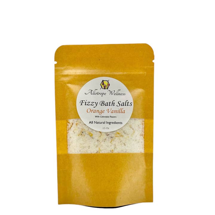 Allotrope Wellness, Inc. - Wholesale Bath Salts - Orange Vanilla Fizzy Bath Salts
