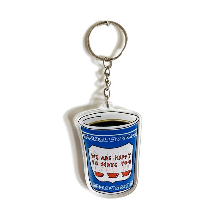 Coffee Cup New York Keychain for wholesale by Drawn Goods