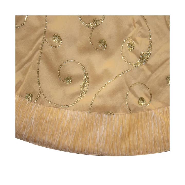 Kurt S. Adler, Inc. - Wholesale Tree Skirt - 50"GOLD SEQUIN TREE SKIRT1