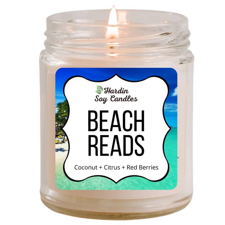 Hardin Soy Candles/Peoria Book Rack - Wholesale Jar/filled candle - Beach Reads Soy Candle