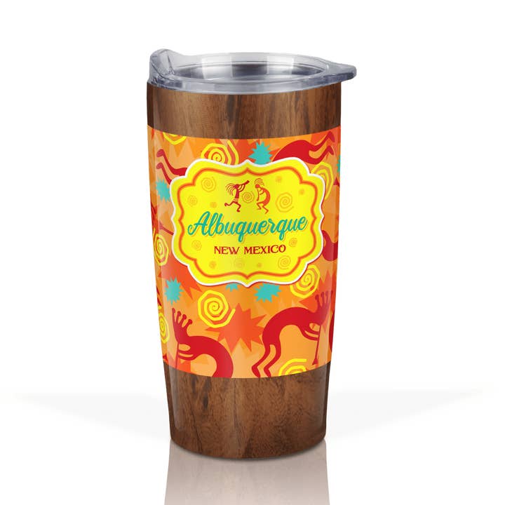 Bouteille d'eau en grain de bois inoxydable Southwest Textures personnalisée pour la vente par Matrix