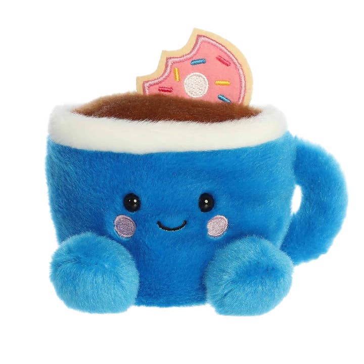 5" Plush Coffee & Donut Palm Pal Stuffed Animal for wholesale by The Honey Den