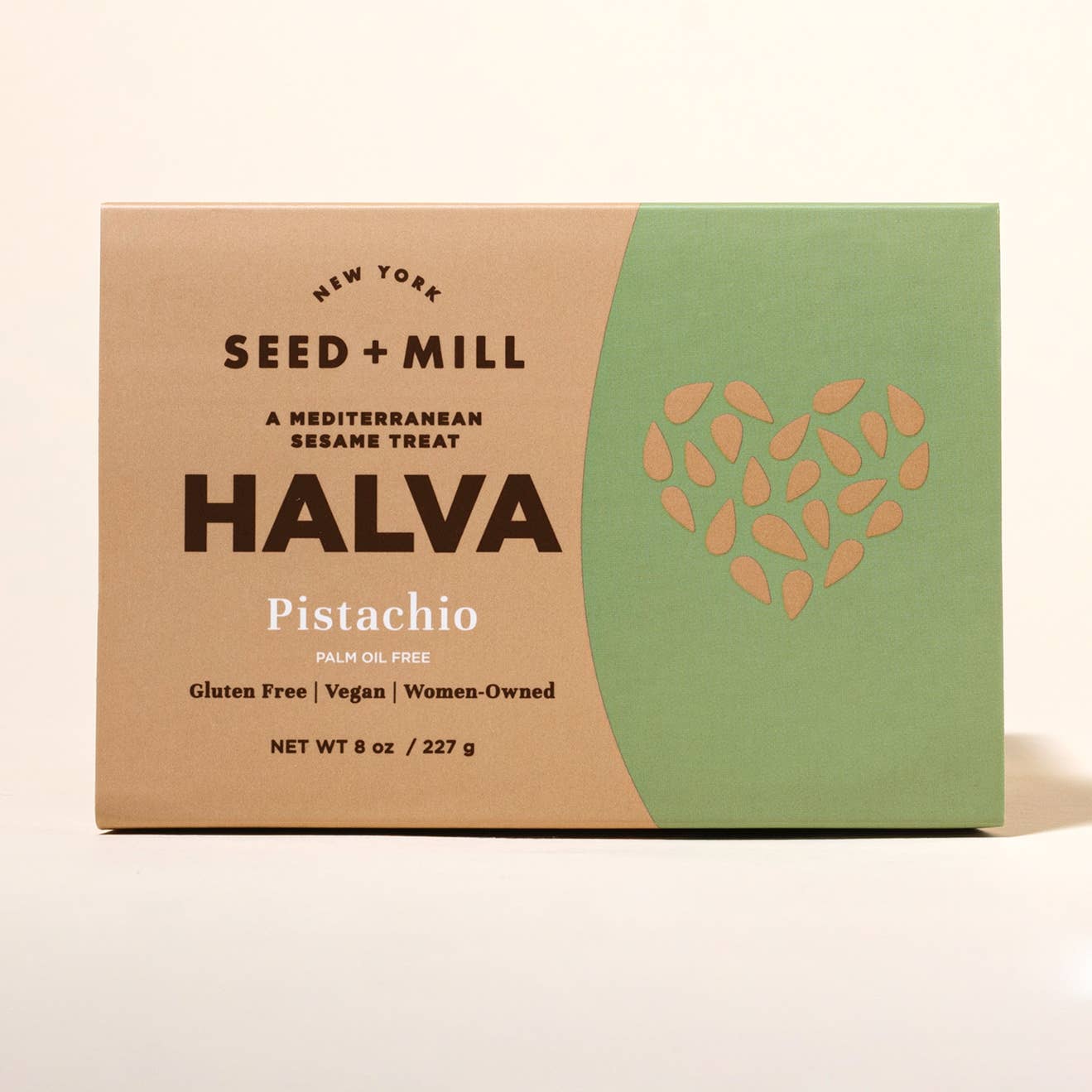 Seed + Mill - Wholesale Chocolate Bar - Pistachio Halva, 227g - Kosher Sesame Candy1