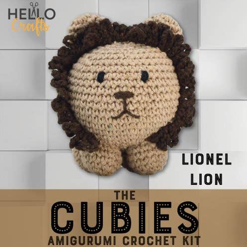 Creative World of Crafts - Vendita all'ingrosso Attrezzi per lavoro a maglia/uncinetto - Knitty Critters - Cubi - Lionel Lion2