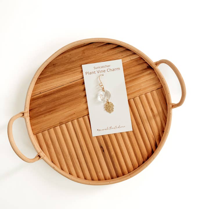 Meraki The Studio Co. – Suncatcher por atacado – Encanto de Planta | Apanhador de Sol + Folha de Monstera | Acessório de Vinha4