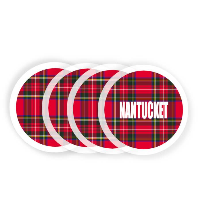 Coasters - Plaid #1 - Christmas Coasters for wholesale by Peachy Pendants