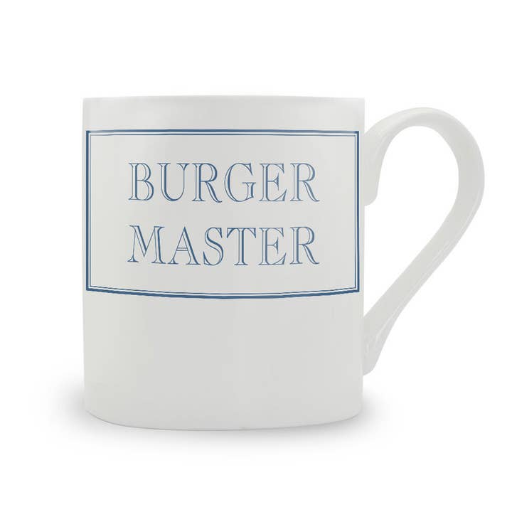 Mug en porcelaine fine Burger Master pour la vente par Stubbs Mugs