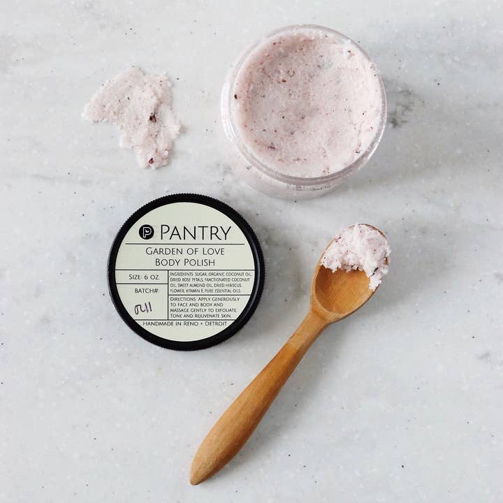 Pantry Products - Skin, Body, + Wellness – Großhandel Körperpeeling – Garten der Liebe - Blumiges Körperpeeling Sommerblüten-Zuckerpeeling