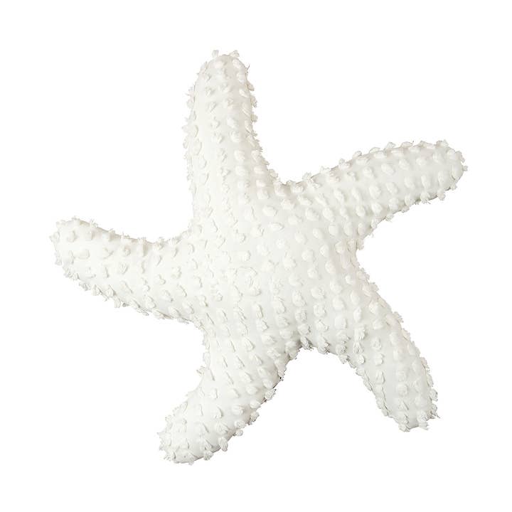 Coastal Starfish Shaped White Throw Pillow for wholesale by C&F Home