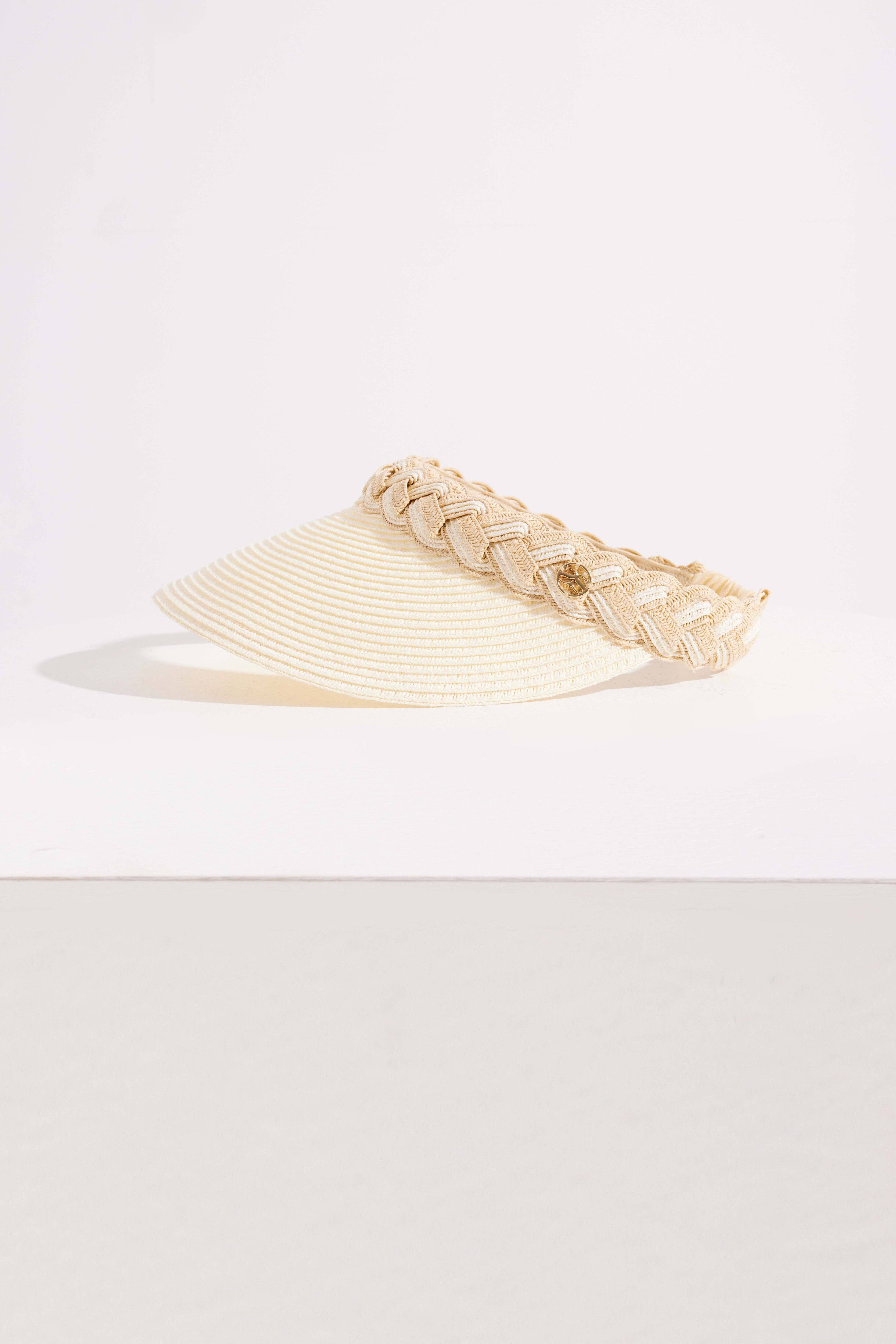 Seaspray Swimwear – wholesale Visor – Women's – Amelia Braided Visor In White And Natural1