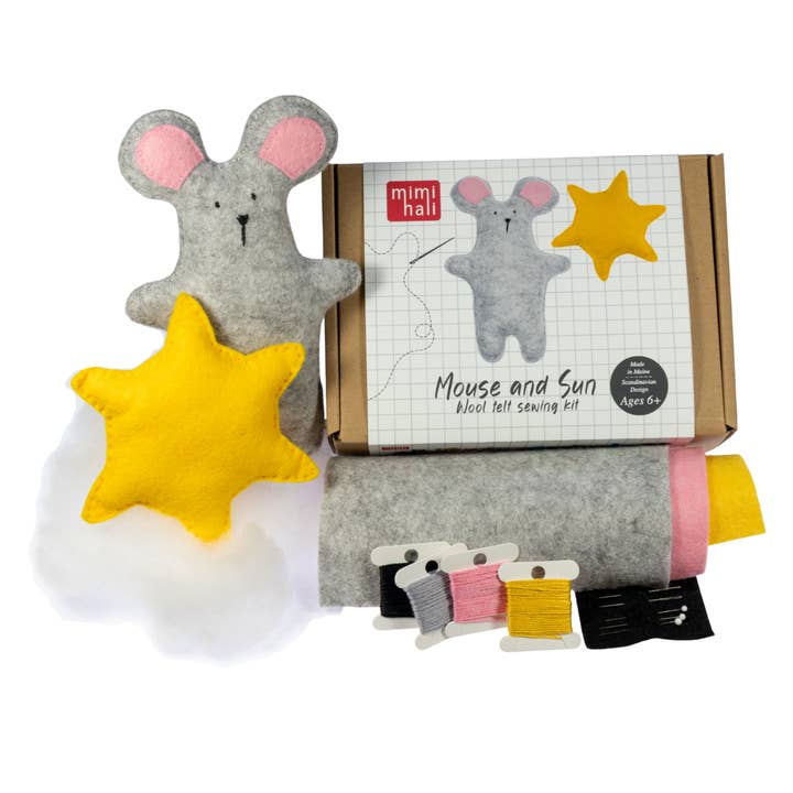 MAIJA THE MOUSE + SUN felt sewing kit for wholesale by Mimihali