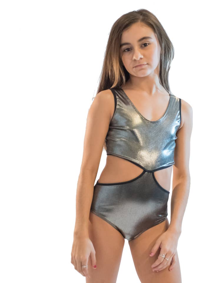 Argento Shimmer Juniors Silver Shimmer - Costume da bagno Monokini in vendita all'ingrosso su Faire