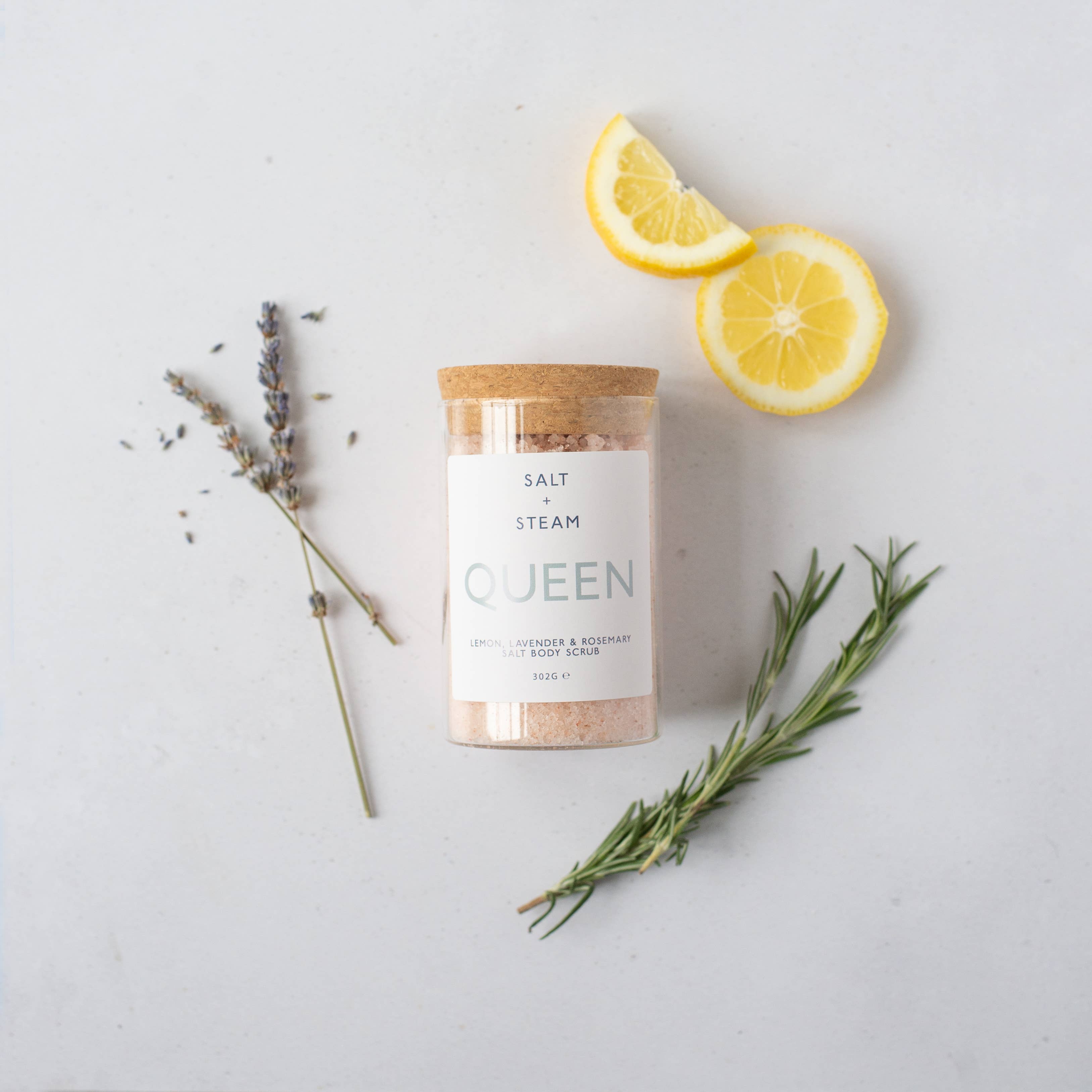 Salt + Steam - Wholesale Body Scrub/Exfoliant - Queen - Lavender, Rosemary & Lemon Body Scrub 302g