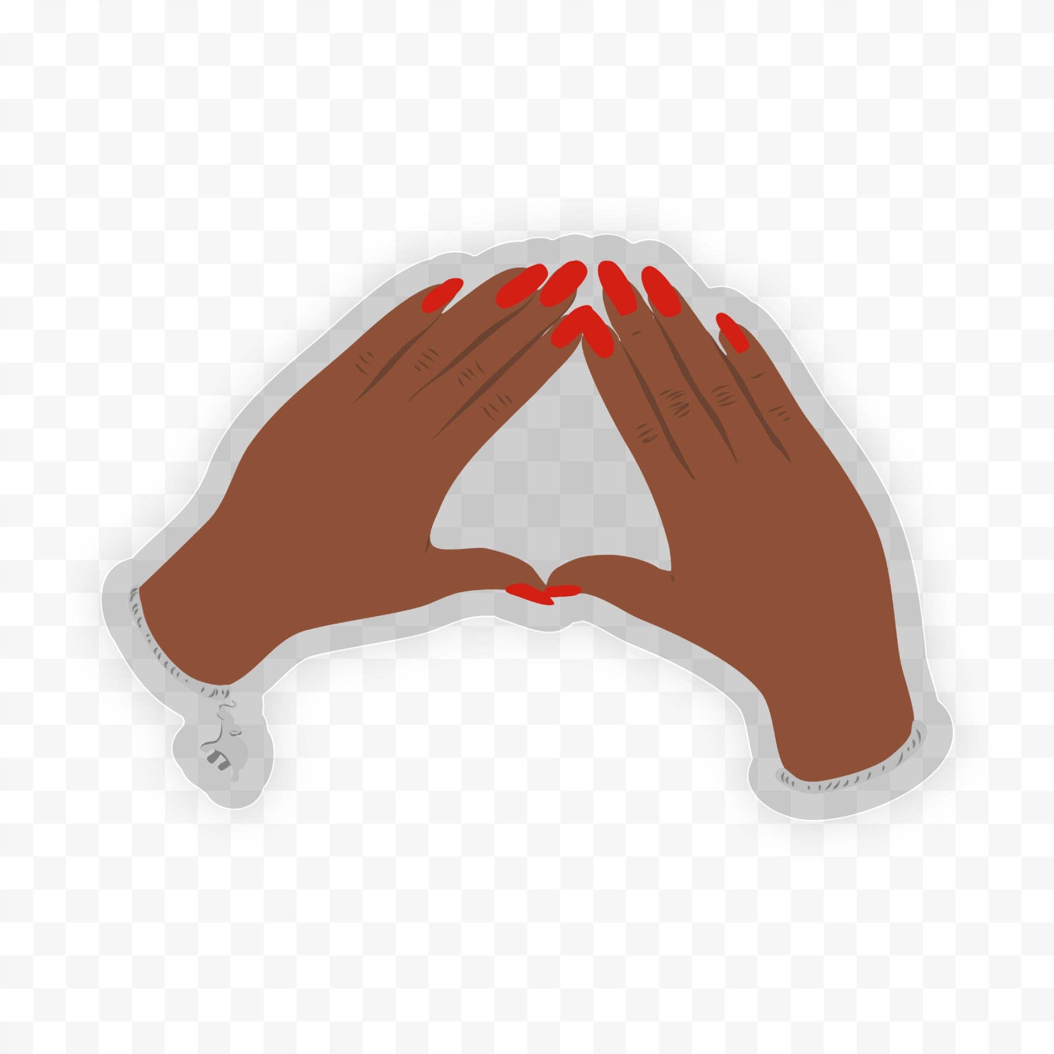 CheerNotes Greeting Cards & Stationery – wholesale Sticker – Crimson Elephant Clear Stickers | Delta Sigma Theta 1