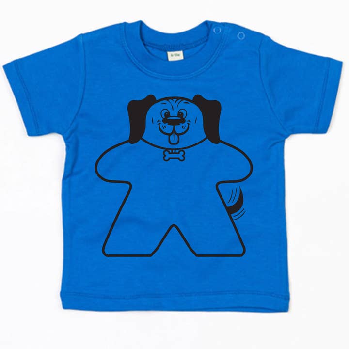 Meeplings | Handmade in Berlin – Großhandel T-Shirt mit Siebdruck – Baby – Dog Meeple Baby-T-Shirt