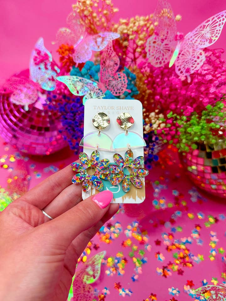 Pastel Confetti Lila Flower Drops for wholesale by Taylor Shaye Designs