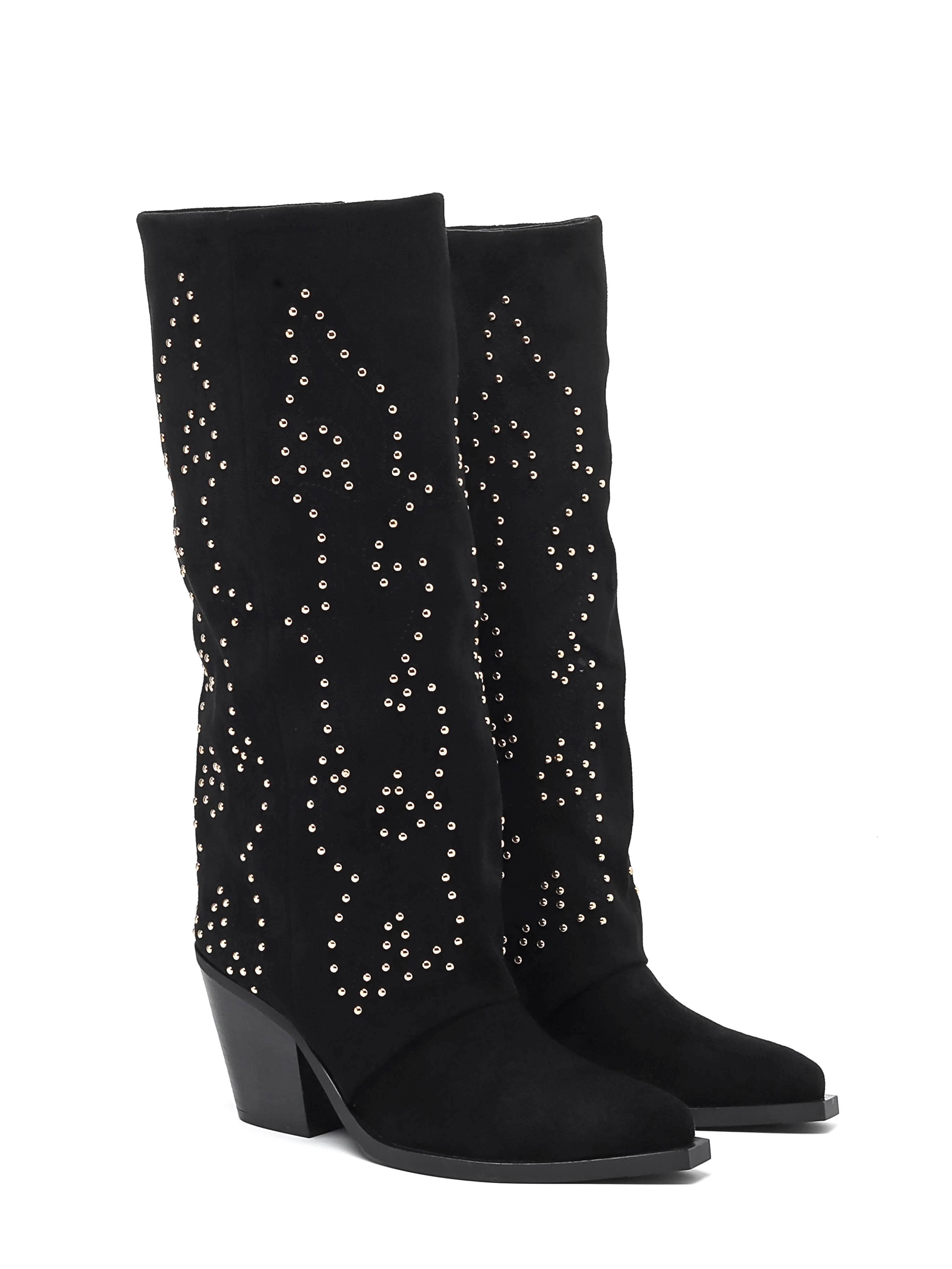 ISABAC - Vendita all'ingrosso Stivali da cowboy - Donna - Stivali texani ISABAC con tacco medio, neri1