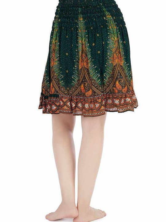 Studio 12 Collective (previously Ethnic Lanna) - Wholesale Rok - Dames - Korte rok met pauwprint voor dames5