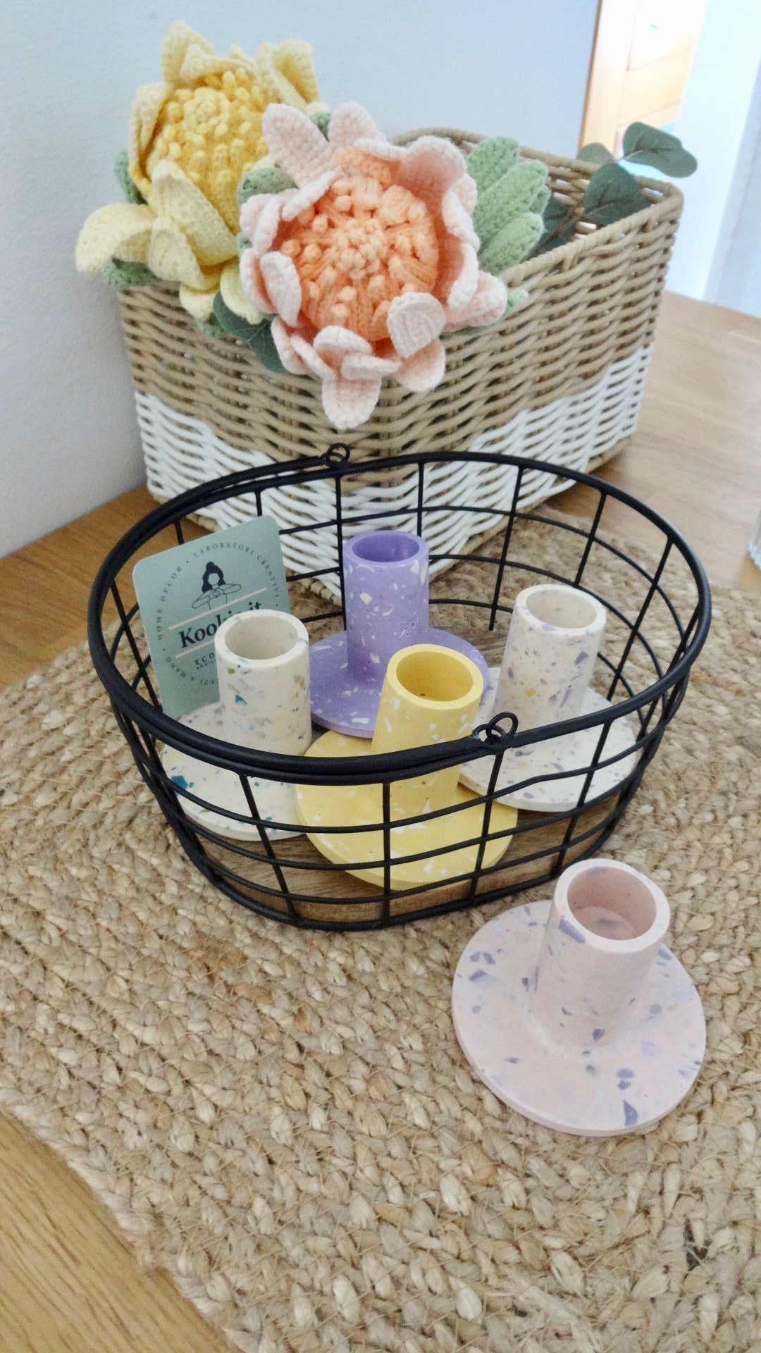 Kookie - Wholesale Candle Holder - Candelabra Long Candle Holder - Terrazzo1