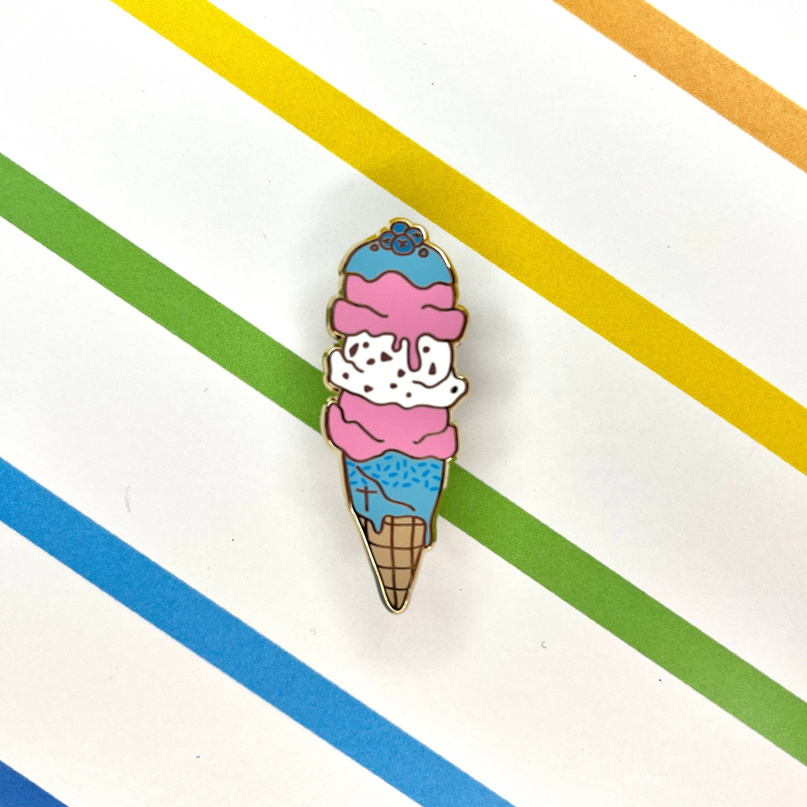 Geek Studio - Wholesale Lapel Pin/Button - Pride Ice Cream Cone Enamel Pins9