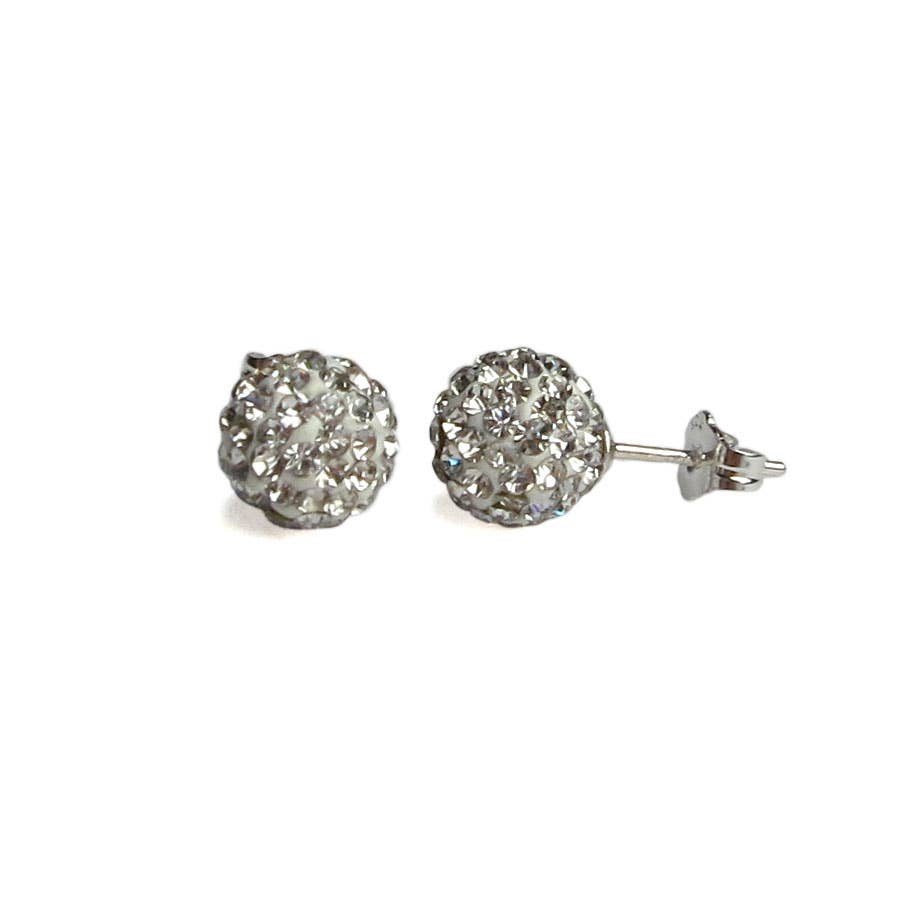 Viv & Ingrid - Wholesale Stud/Post Earrings - Set of 10 8mm Glitterball Posts on Metallic Circle Cards3