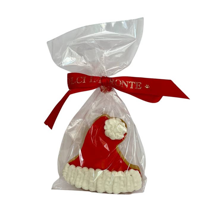 Xmas Dolci Impronte Santa Hat Biscuit Bag 42g for wholesale by Fifty Srl - Dolci Impronte The Italian Pet Pastry