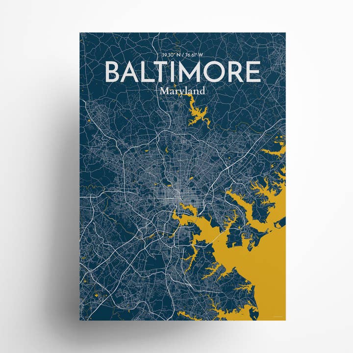 Baltimore City Karta Affisch för wholesale av OurPoster.com
