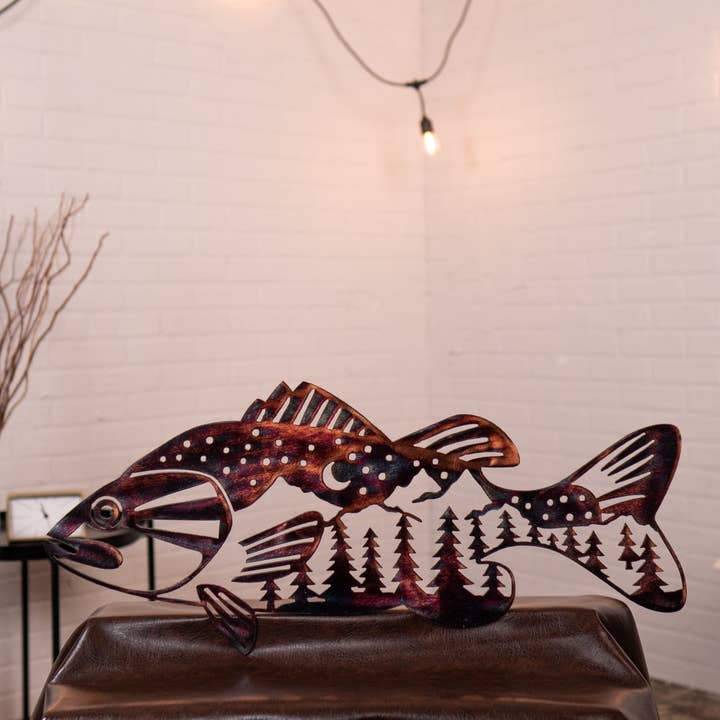 TSfab – Großhandel 3D-Wandkunst – Wanddeko aus Metall mit Fisch und Wald