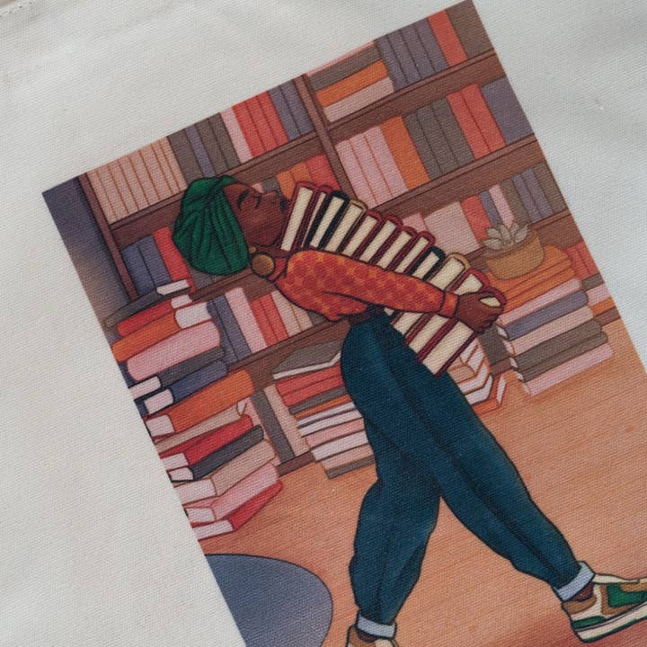 Pounded Yam Productions - Wholesale Tote bag – Women's - Canvas Tote Bag - Book Stack2