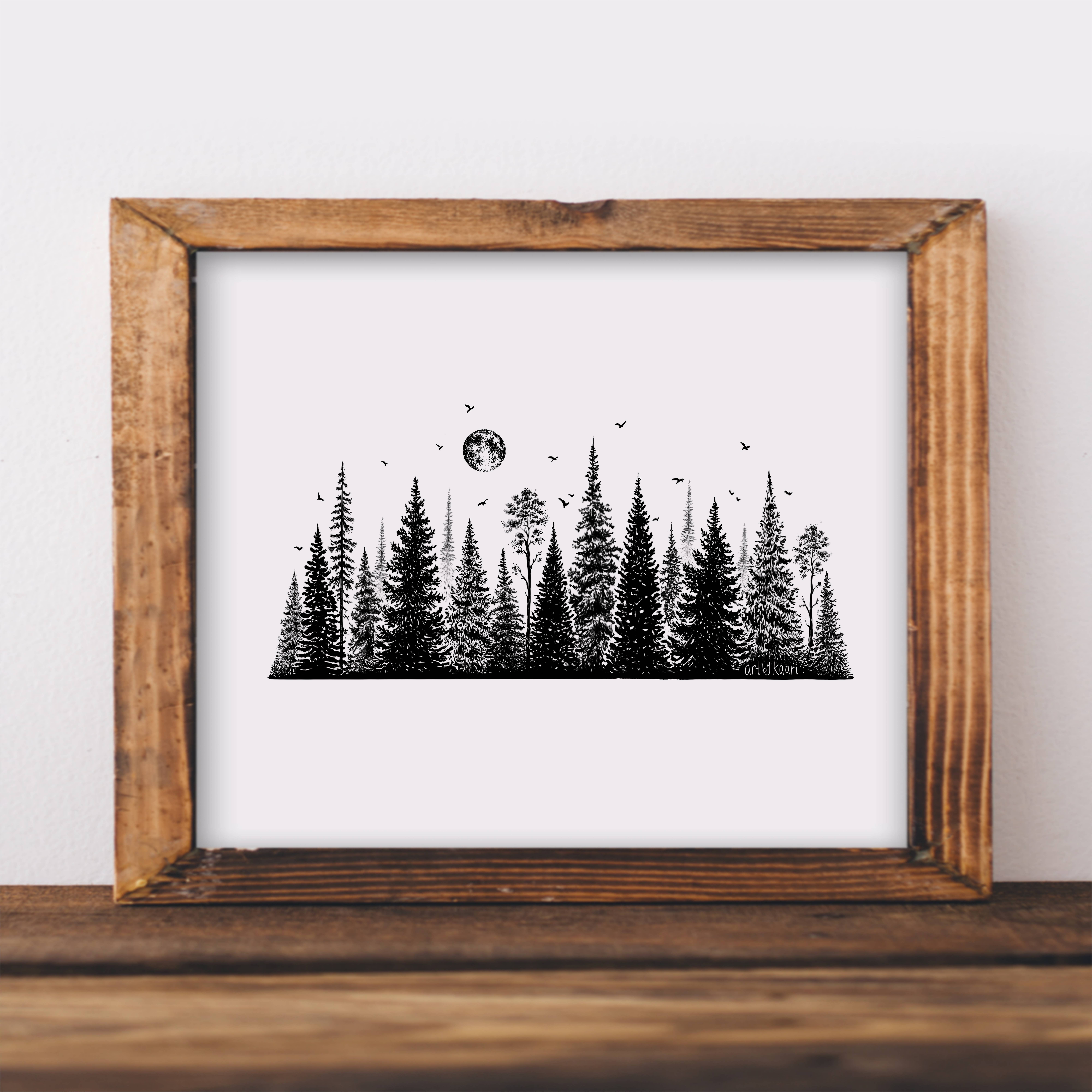 Kaari & Co. - Wholesale Art Print - Tree Line II Art Print0