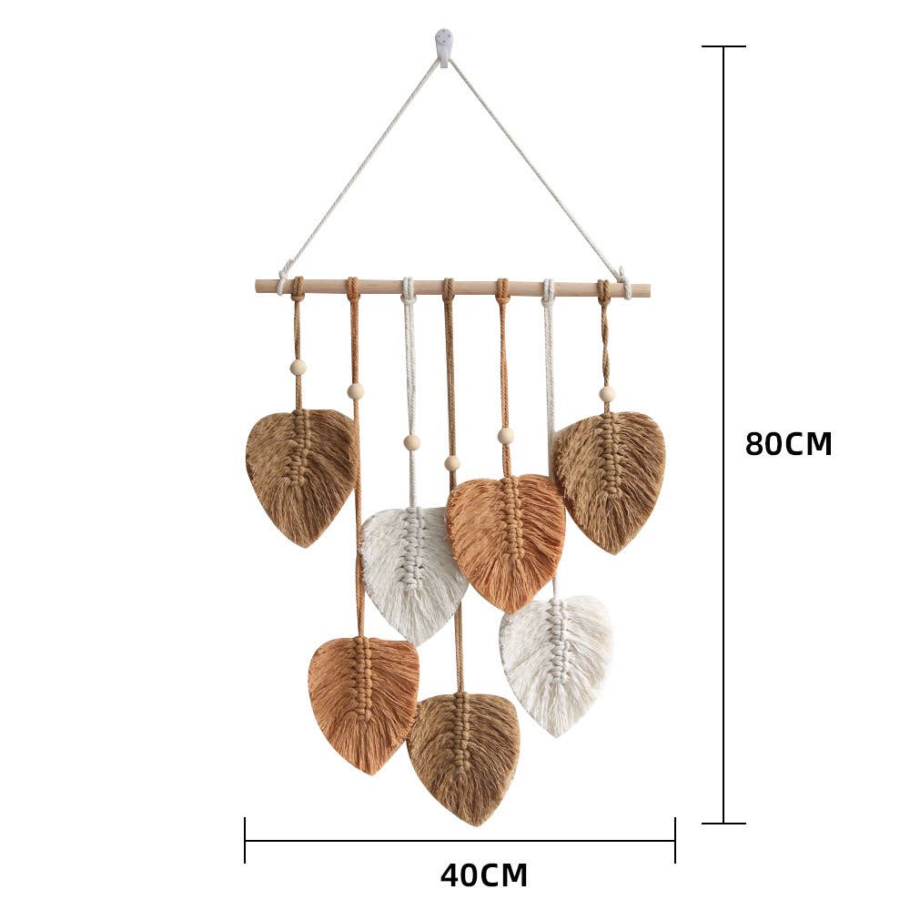 Crystolver (We Cover All Import Fees) - Wholesale Decorative Tassel/Wall Drop - Colourful Leaf Macrame Wall Hanging2