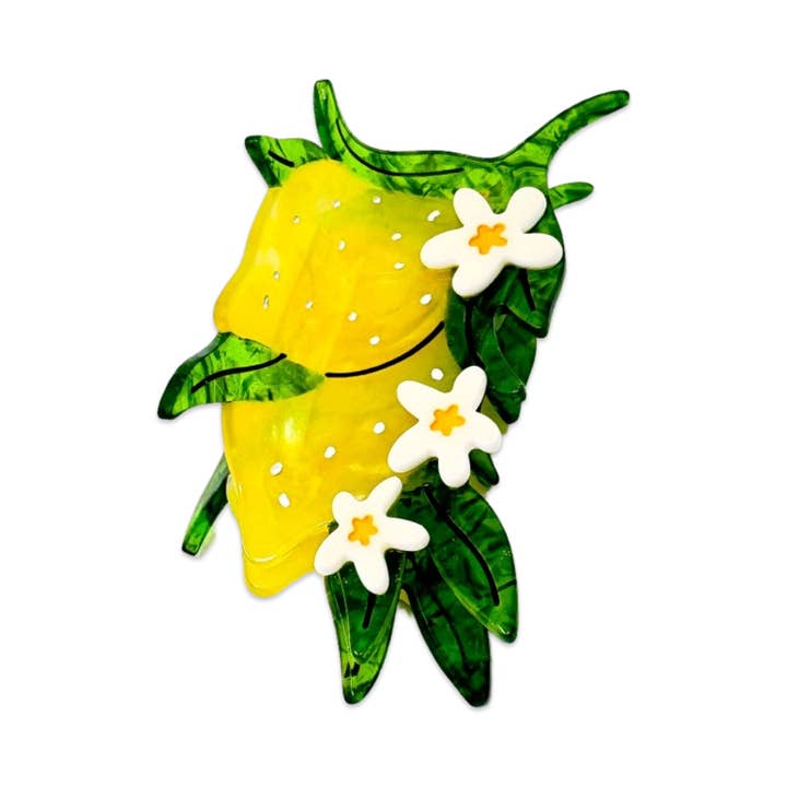 Jenny Lemons – wholesale Hair clip – Women’s – Large Lemon and Flowers Hair Claw Clip0