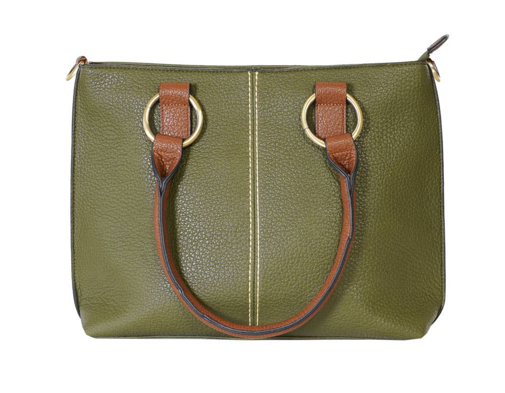 22 Tote - Wholesale Tote Bag - Women's - Pebbled Vegan Leather Triple-Compartment Shoulder Tote Bag1