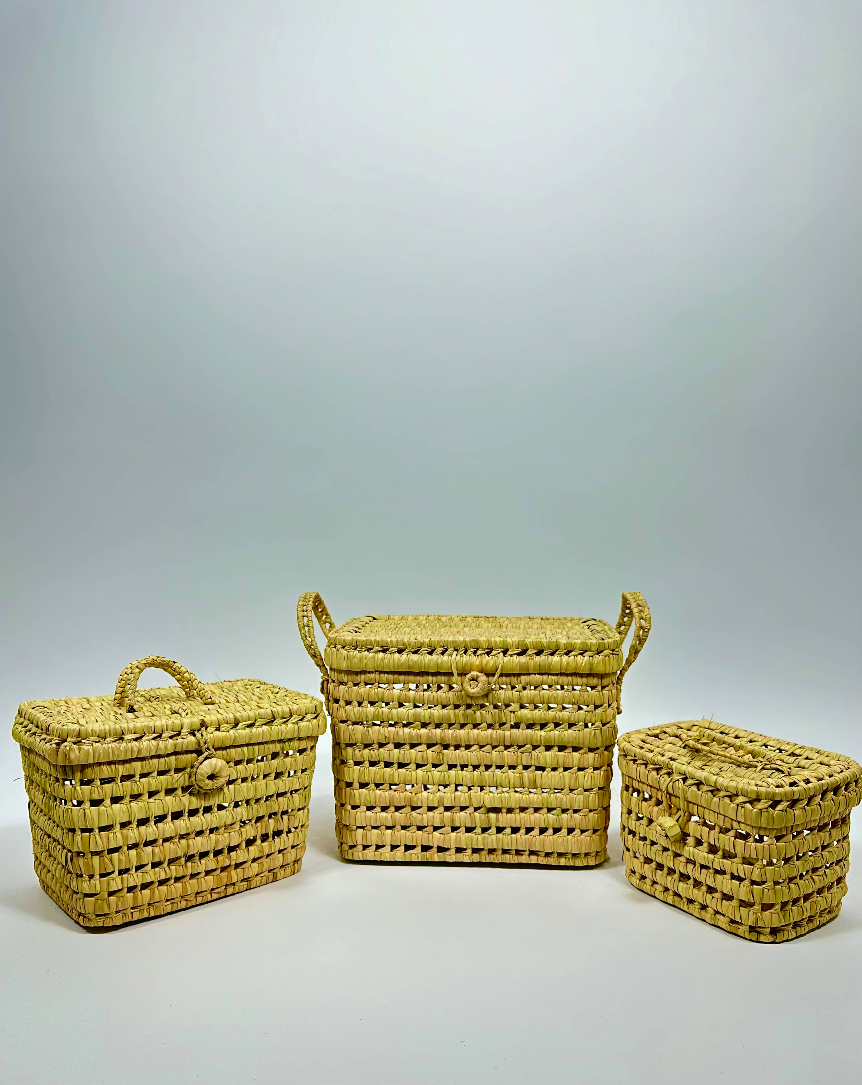 Mikwi – wholesale Korg – Set med liten WICKER STORAGE TRACK - KISTA OCH FÖRVARINGSKORG7