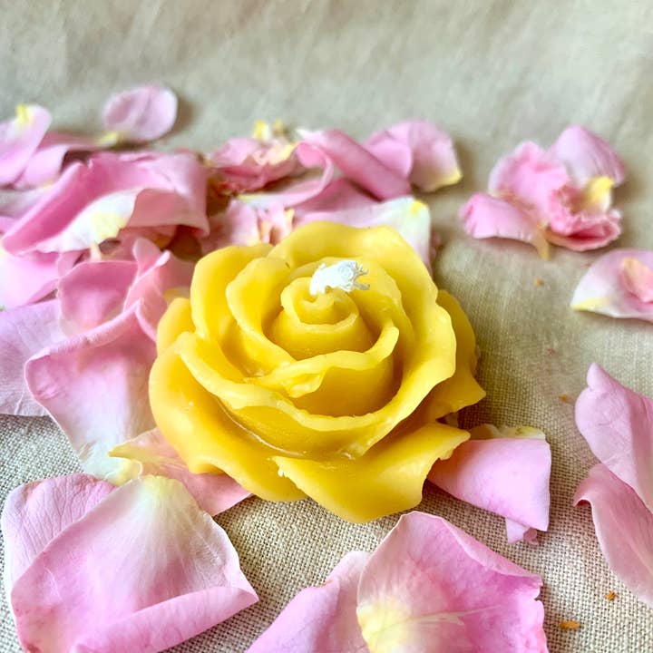 Buzz In The Hills – Velas de decoração por atacado – Vela de Luz de Chá 100% Cera de Abelha - Rosa0