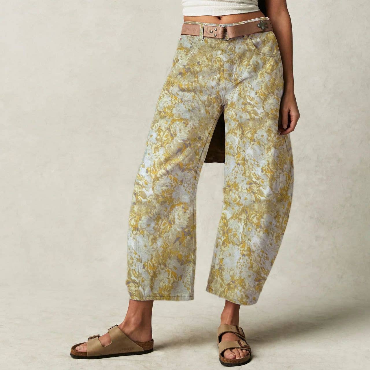 Tourtiwi - Vente Jean – femme - Jean à jambes larges avec motif imprimé unique pour femmes4