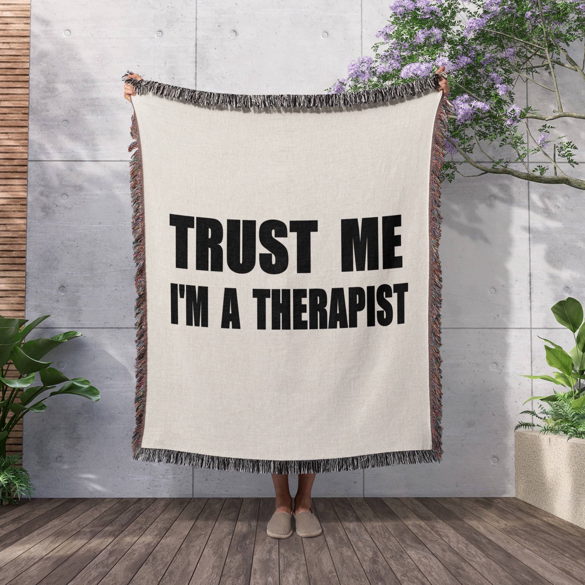 3dRose - Wholesale Throw Blanket - 3dRose, Trust me Im a Therapist - fun work humor - Funny therapy job gift, Blanket2