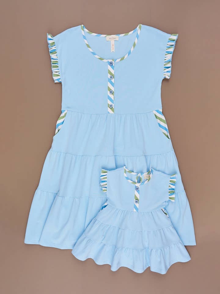 Marie Nicole Clothing - Wholesale Mommy & Me Sets - Mom & Me Tropical Twist Tiered Dress