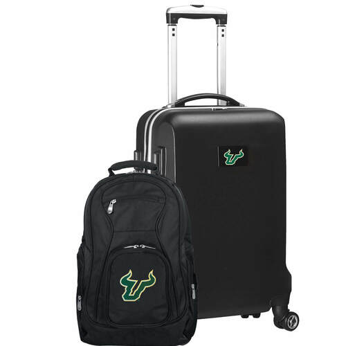 NCAA South Florida Bulls Deluxe 2 Piece Backpack & Carry-On Set for wholesale by Mojo Licensing
