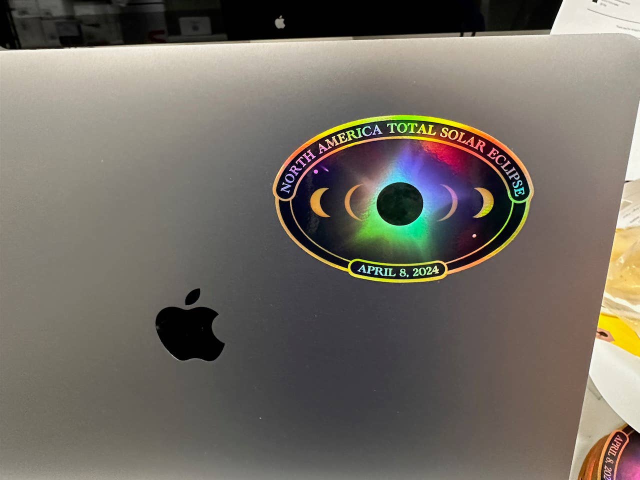 Mile High Astronomy - Wholesale Sticker - April 8, 2024 Total Solar Eclipse Hologram Sticker2