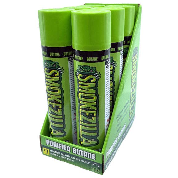 Novelty Brands - Wholesale Lighter - Smokezilla Bulk Butane Lighter Refill 300ML- 6/Display